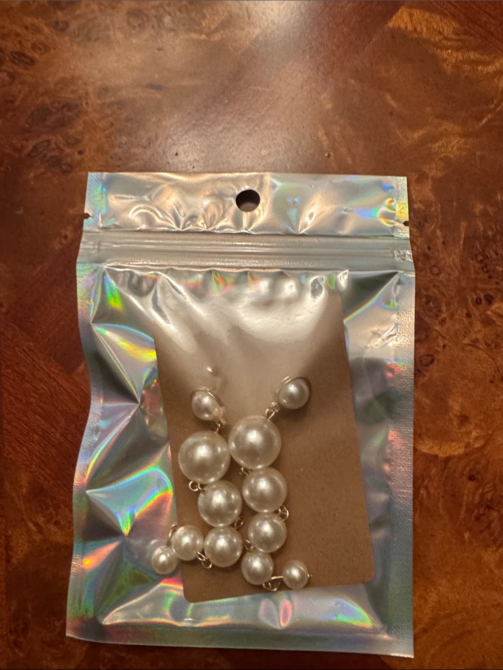 Pearl Cluster Drop Earrings in White